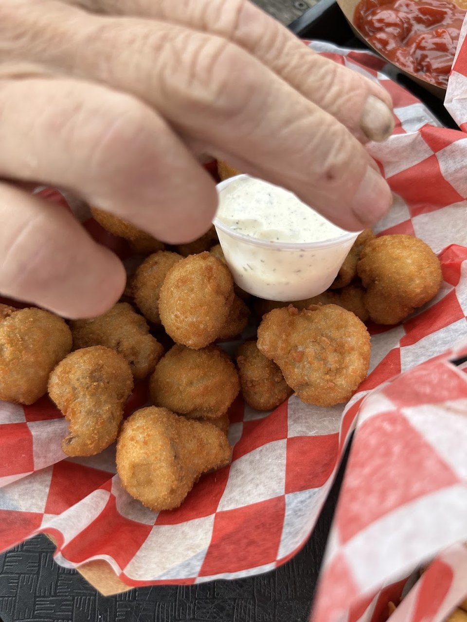 Fried Mushrooms with Ranch Dip